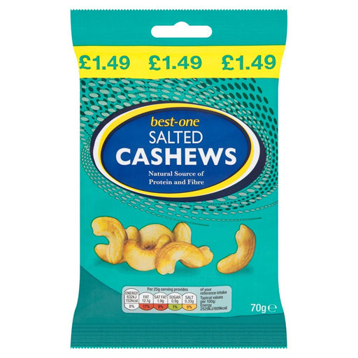 Best - One Salted Cashews, 70g (Case of 12) - BritishGram.com