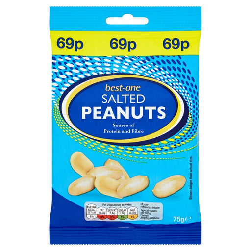 Best - One Salted Peanuts, 75g (Case of 12) - BritishGram.com
