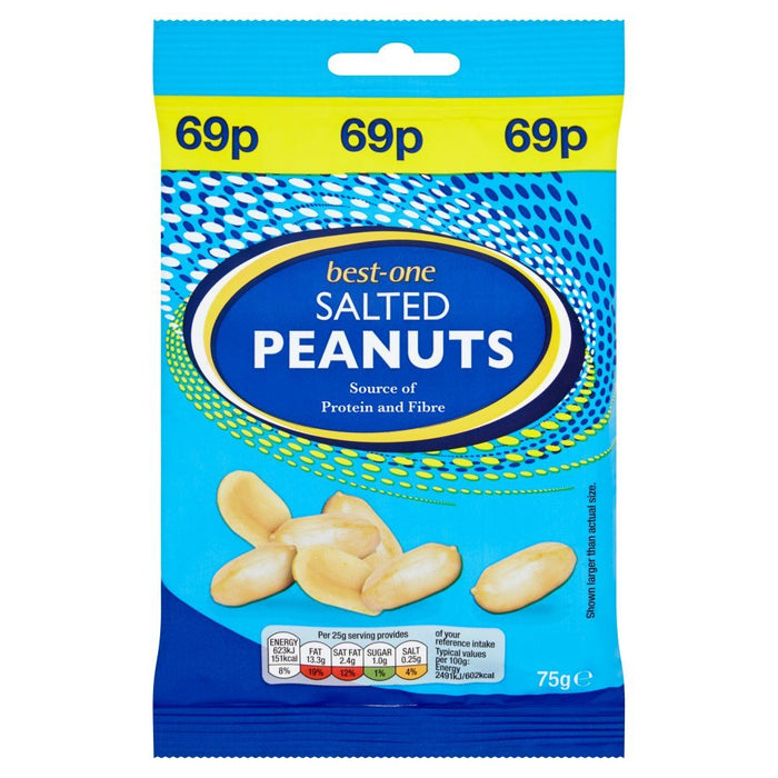 Best - One Salted Peanuts, 75g (Case of 12) - BritishGram.com