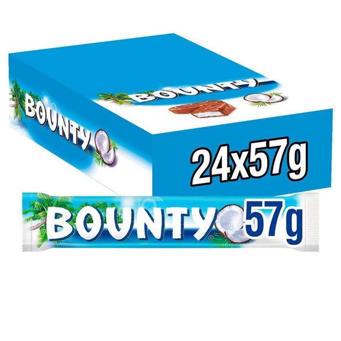 Bounty Coconut Milk Chocolate Twin Bar PMP 57g (Case of 24) - BritishGram.com