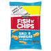 Burton's Fish'N' Chips Salt & Vinegar Flavour Baked Snacks PMP 110g (Case of 10) - BritishGram.com