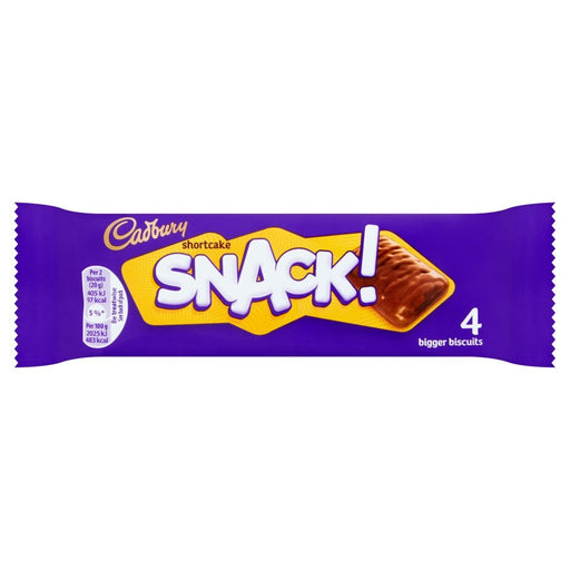 Cadbury Snack Shortcake Chocolate Biscuit, 40g (Case of 36) - BritishGram.com