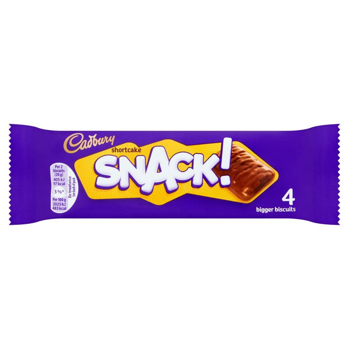 Cadbury Snack Shortcake Chocolate Biscuit, 40g (Case of 36) - BritishGram.com