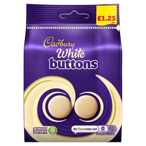 Cadbury White Chocolate Bag 85g (Case of 10) - BritishGram.com