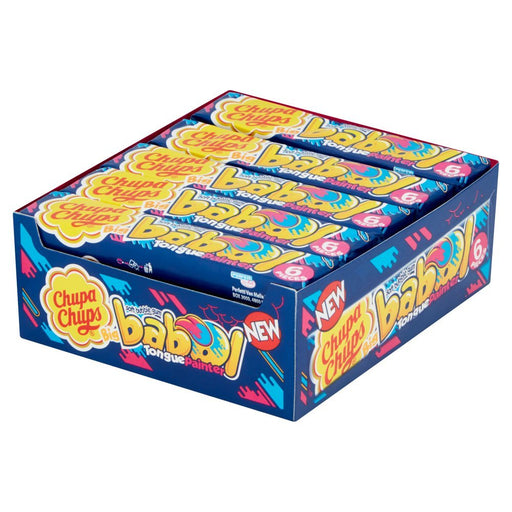 Chupa Chups Big Babol Blue Raspberry Flavour Soft Bubble Gum 6 Pieces 27.6g (Case of 20) - BritishGram.com