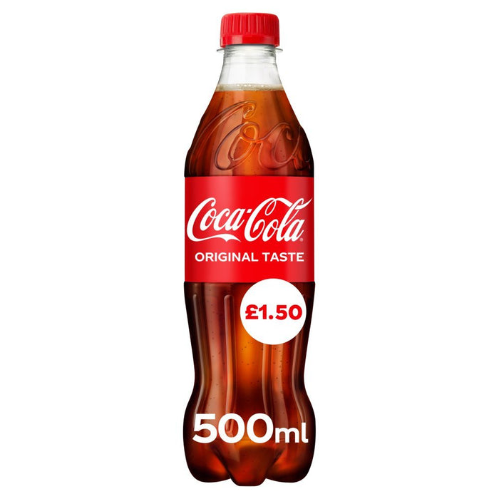 Coca - Cola Original Taste PMP 500ml (Case of 24) - BritishGram.com
