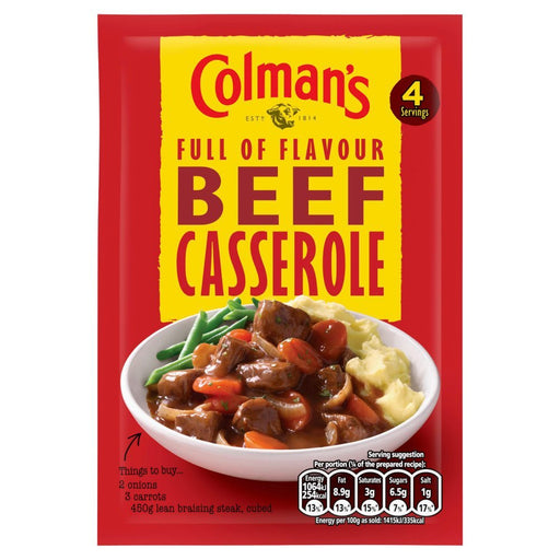 Colman's Beef Casserole Recipe Mix 40g - BritishGram.com