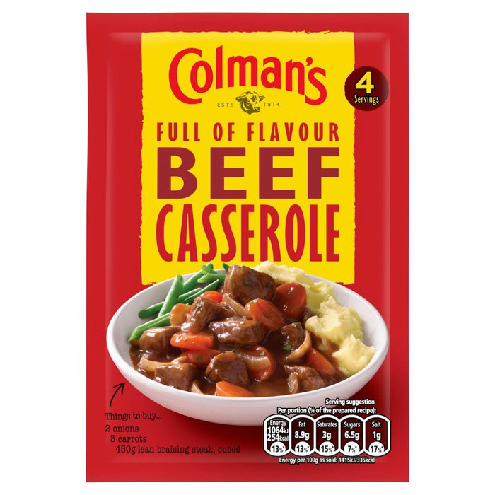 Colman's Beef Casserole Recipe Mix 40g - BritishGram.com