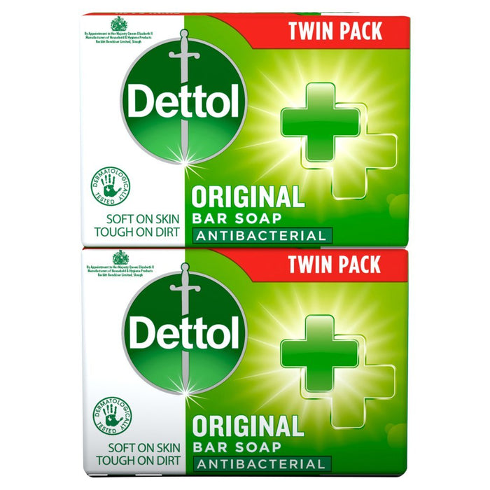 Dettol Antibacterial Bar Soap Original, Twin Pack (2x100g) - BritishGram.com