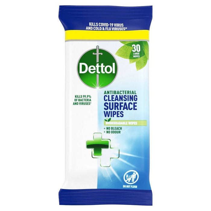 Dettol Surface Cleanser 30 Wipes PMP - BritishGram.com