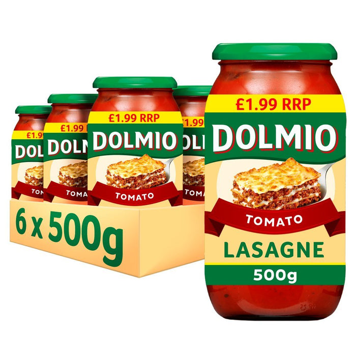 Dolmio Tomato Sauce for Lasagne, 500g (Case of 6) - BritishGram.com