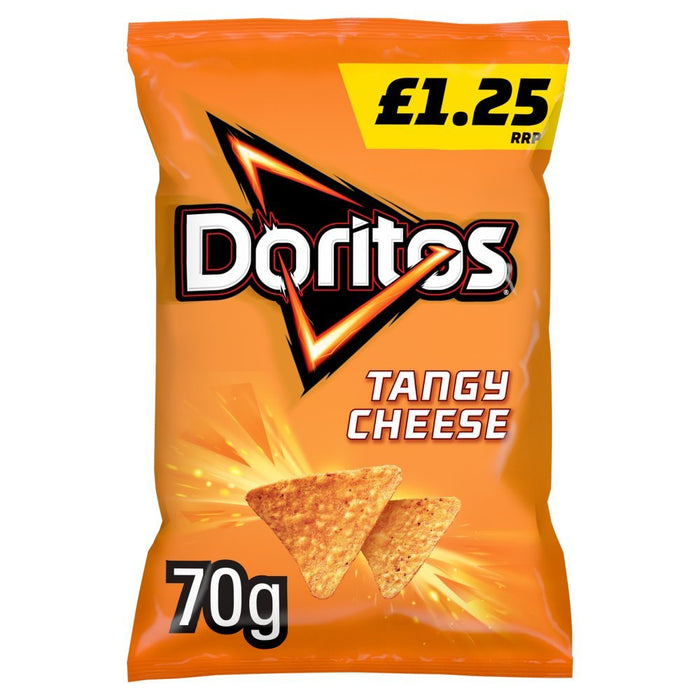 Doritos Tangy Cheese Tortilla Chips 70g (Box of 18) - BritishGram.com