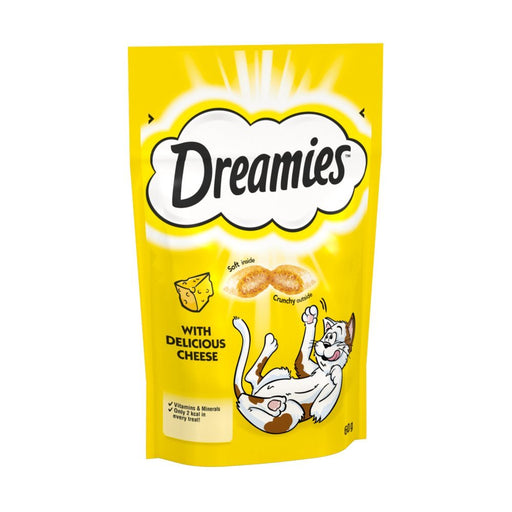 Dreamies Cat Treat Biscuits with Cheese 60g (Case of 8) - BritishGram.com