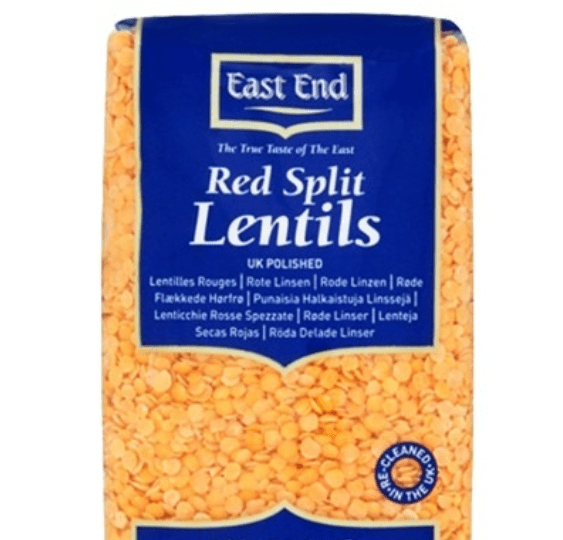 East End Red Split Lentils 2KG - BritishGram.com