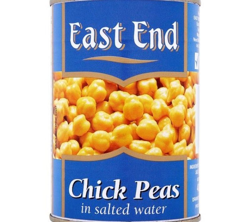East End / White Pearl Boiled Chick Peas in Salted Water 400g (Case of 12) - BritishGram.com