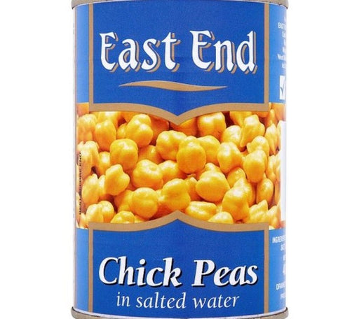 East End / White Pearl Boiled Chick Peas in Salted Water 400g (Case of 12) - BritishGram.com