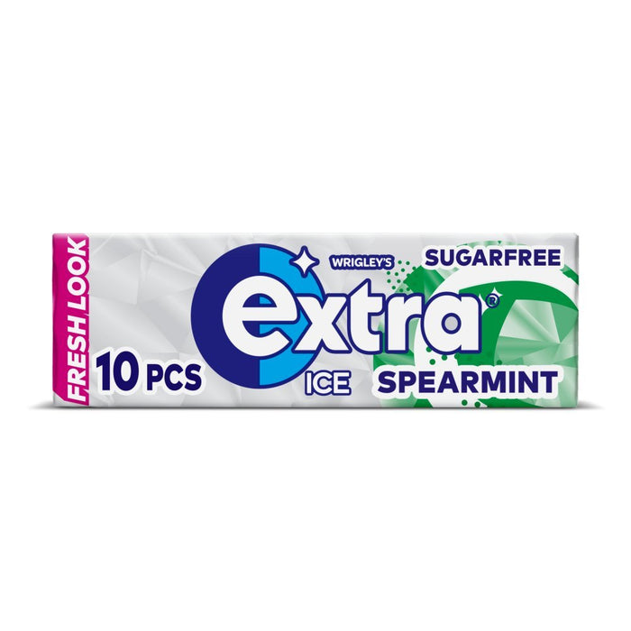Extra Ice Spearmint Chewing Gum Sugar Free 10 Pieces (Box of 30) - BritishGram.com