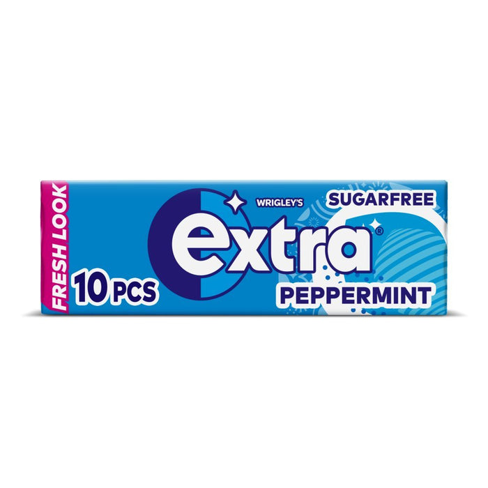 Extra Peppermint Chewing Gum Sugar Free 10 Pieces (Box of 30) - BritishGram.com