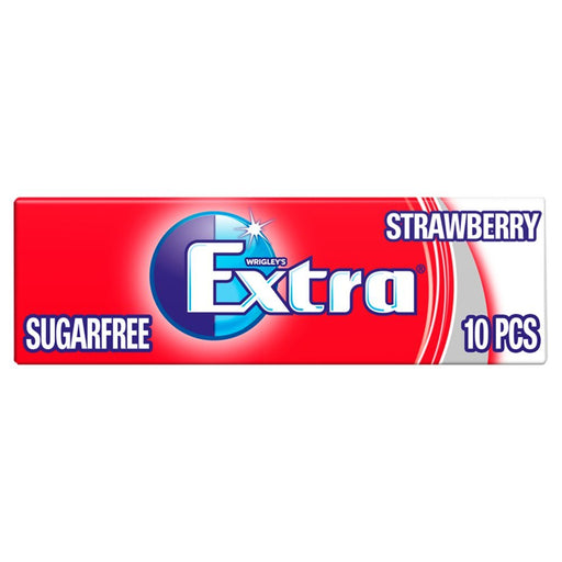 Extra Strawberry Chewing Gum Sugar Free 10 Pieces (Box of 30) - BritishGram.com