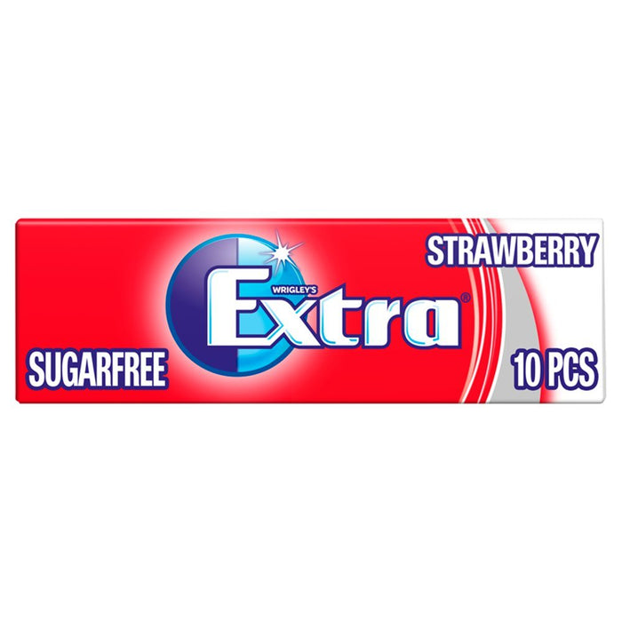 Extra Strawberry Chewing Gum Sugar Free 10 Pieces (Box of 30) - BritishGram.com