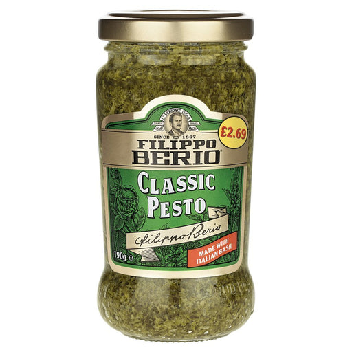 Filippo Berio Classic Pesto PMP 190g (Case of 6) - BritishGram.com