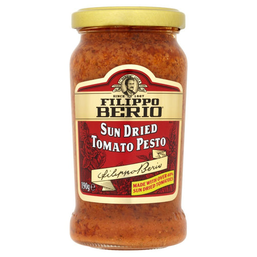 Filippo Berio Sun Dried Tomato Pesto PMP 190g (Case of 6) - BritishGram.com