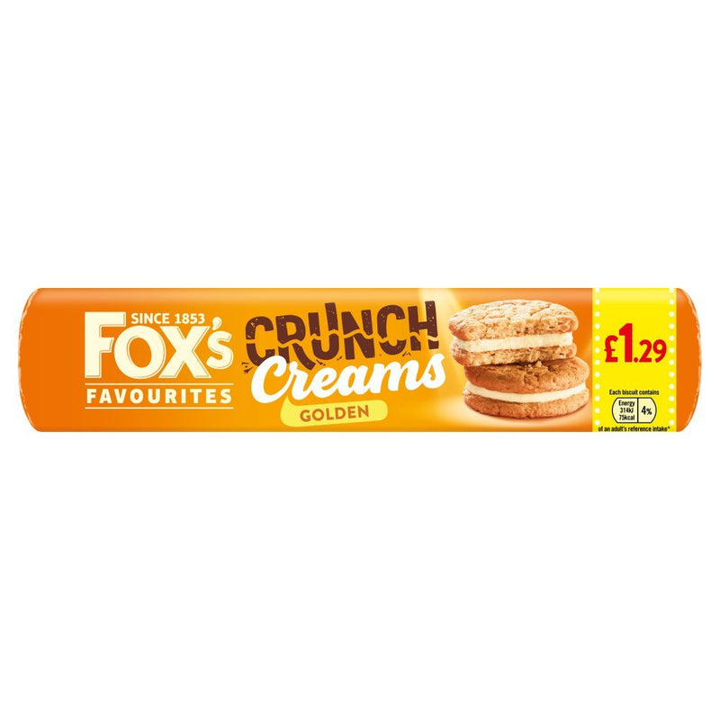 Fox's Favourites Crunch Creams Golden 200g (Case of 12) - BritishGram.com