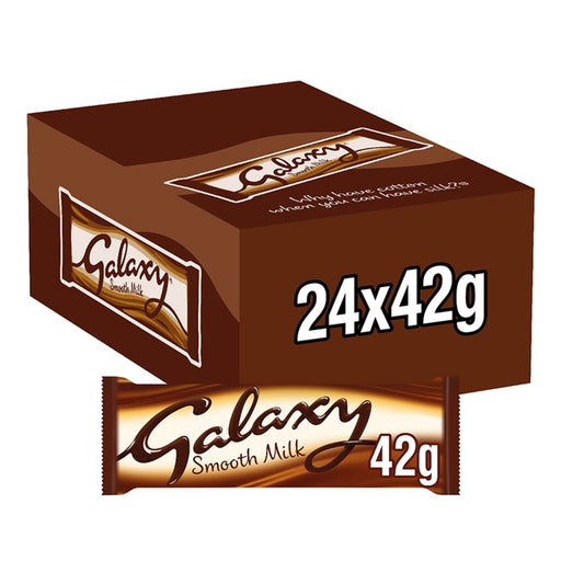 Galaxy Smooth Milk Chocolate Bar PMP 42g (Box of 24) - BritishGram.com