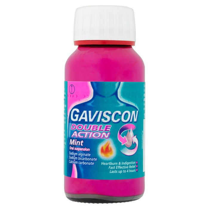 Gaviscon Double Action Mint Oral Suspension, 150ml - BritishGram.com