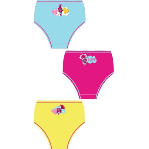 Girls Trolls Briefs 3 Pack - BritishGram.com