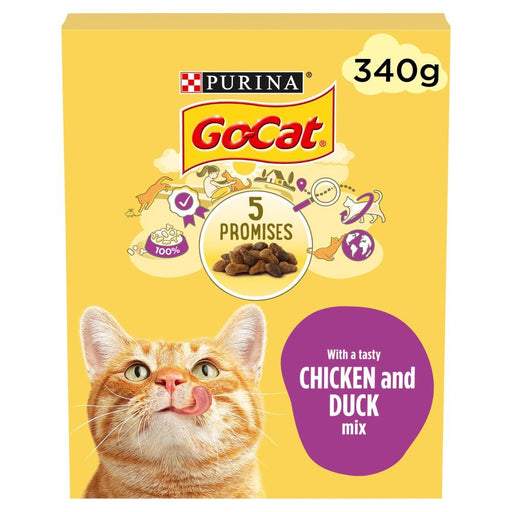 Go - Cat with a Tasty Chicken and Duck Mix 1+ Years 340g (Case of 6) - BritishGram.com
