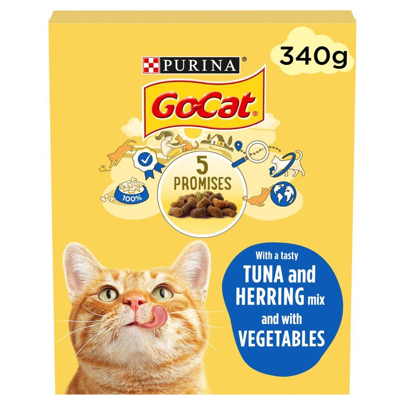 Go - Cat with a Tasty Tuna and Herring Mix and with Vegetables 1+ Years 340g (Case of 6) - BritishGram.com