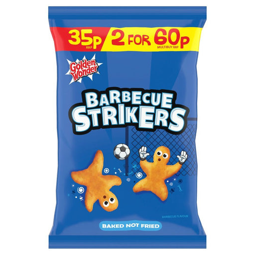 Golden Wonder Barbecue Strikers Barbecue Flavour 22g (Box of 36) - BritishGram.com