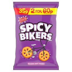 Golden Wonder Spicy Bikers Spicy Flavour Corn Snacks 22g (Box of 36) - BritishGram.com