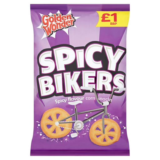 Golden Wonder Spicy Bikers Spicy Flavour Corn Snacks 50g (Box of 18) - BritishGram.com