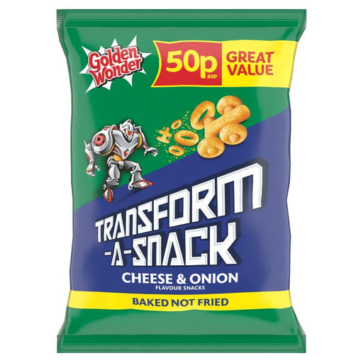 Golden Wonder Transform - A - Snack Cheese & Onion Flavour Snacks 27g (Box of 30) - BritishGram.com