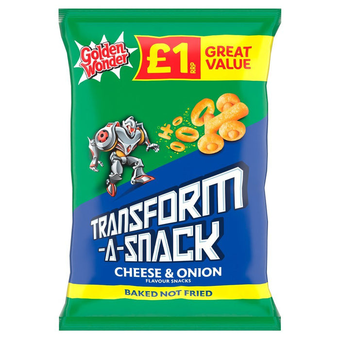 Golden Wonder Transform - A - Snack Cheese & Onion Flavour Snacks 56g (Box of 18) - BritishGram.com