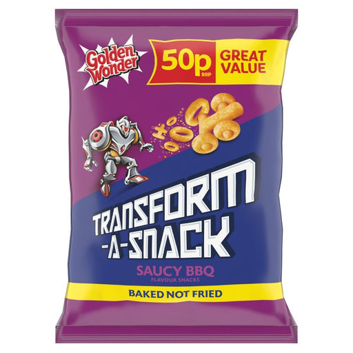 Golden Wonder Transform - A - Snack Saucy BBQ Flavour Snacks 27g (Box of 30) - BritishGram.com