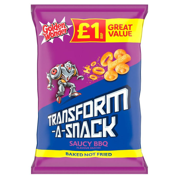 Golden Wonder Transform - A - Snack Saucy BBQ Flavour Snacks 56g (Box of 18) - BritishGram.com