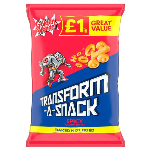 Golden Wonder Transform - A - Snack Spicy Flavour Snacks 56g (Box of 18) - BritishGram.com