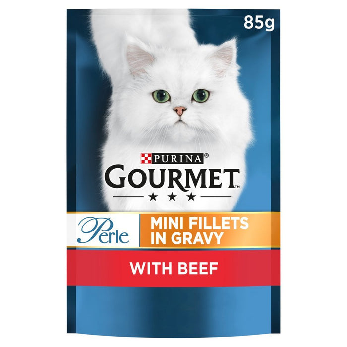 Gourmet Perle Mini Fillets in Gravy with Beef 85g (Case of 26) - BritishGram.com