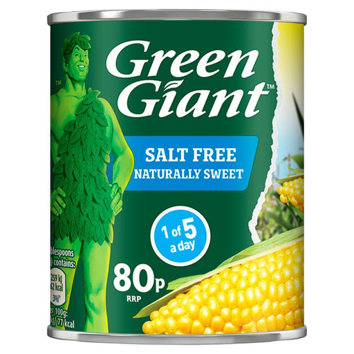 Green Giant Salt Free Sweetcorn, 198g (Pack of 12) - BritishGram.com