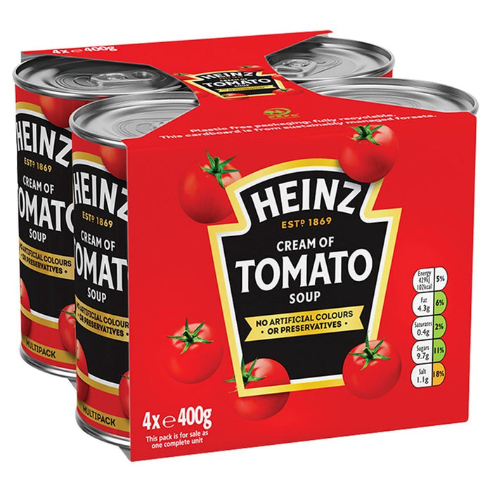 Heinz Cream of Tomato Soup 4 x 400g - BritishGram.com