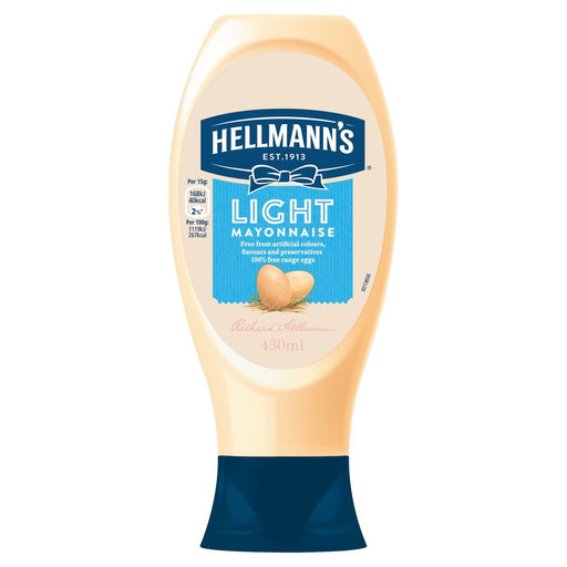 Hellmann's Mayonnaise Light 430ml (Case of 8) - BritishGram.com