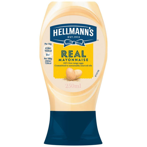 Hellmann's Real Squeezy mayonnaise 250ml - BritishGram.com