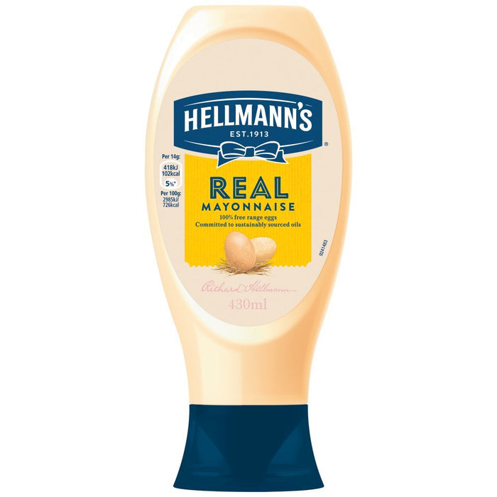 Hellmann's Real Squeezy mayonnaise, 430ml - BritishGram.com