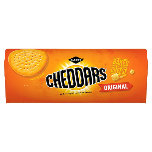 Jacobs Baked Cheddars Cheese Biscuits PMP 150g (Box of 12) - BritishGram.com