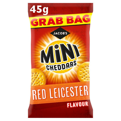 Jacob's Grab Bag Mini Cheddars Red Leicester Flavour 45g (Box of 30) - BritishGram.com