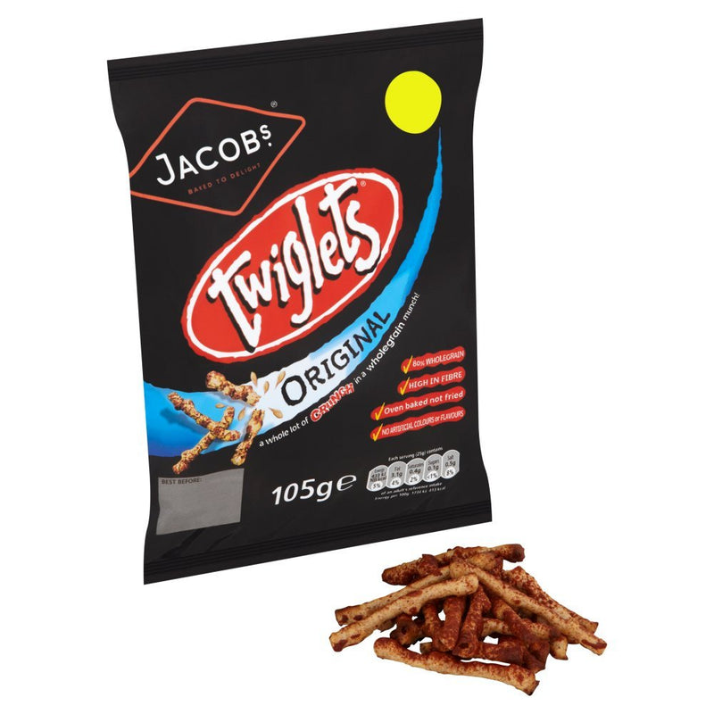 Jacob's Twiglets Original PMP 105g (Box of 12) - BritishGram.com