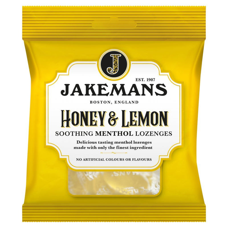 Jakemans Honey & Lemon Soothing Menthol Lozenges 73g (Case of 12) - BritishGram.com